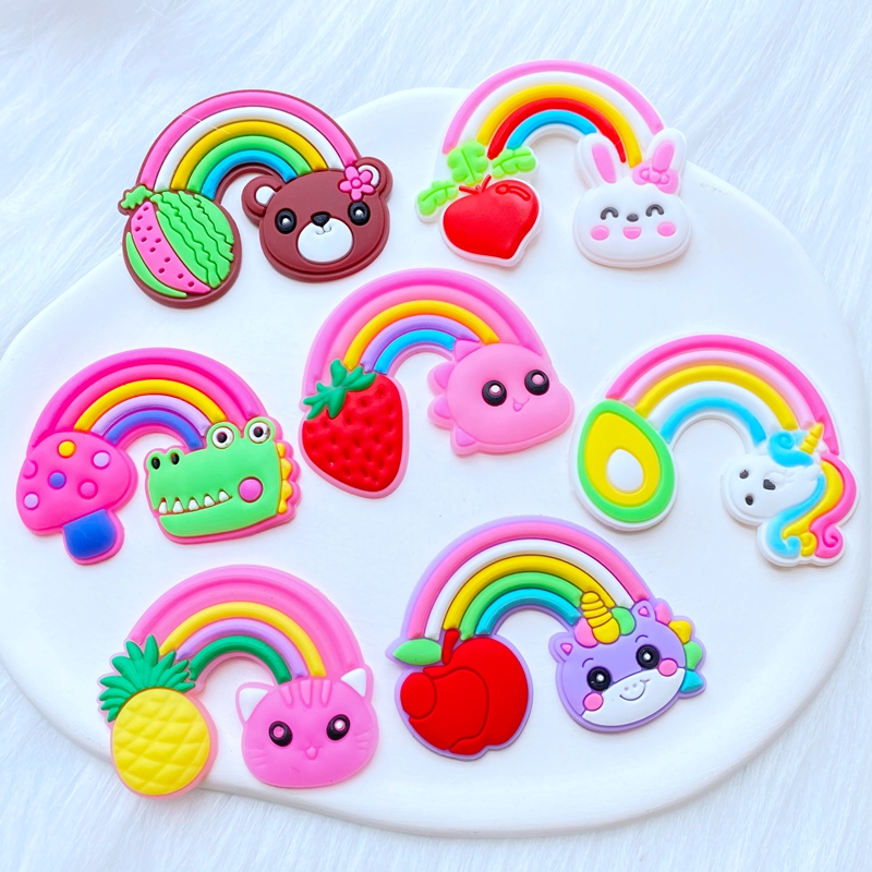 Embellishment Glue Craft - 10pcs neue süße Frucht Tier Regenbogen