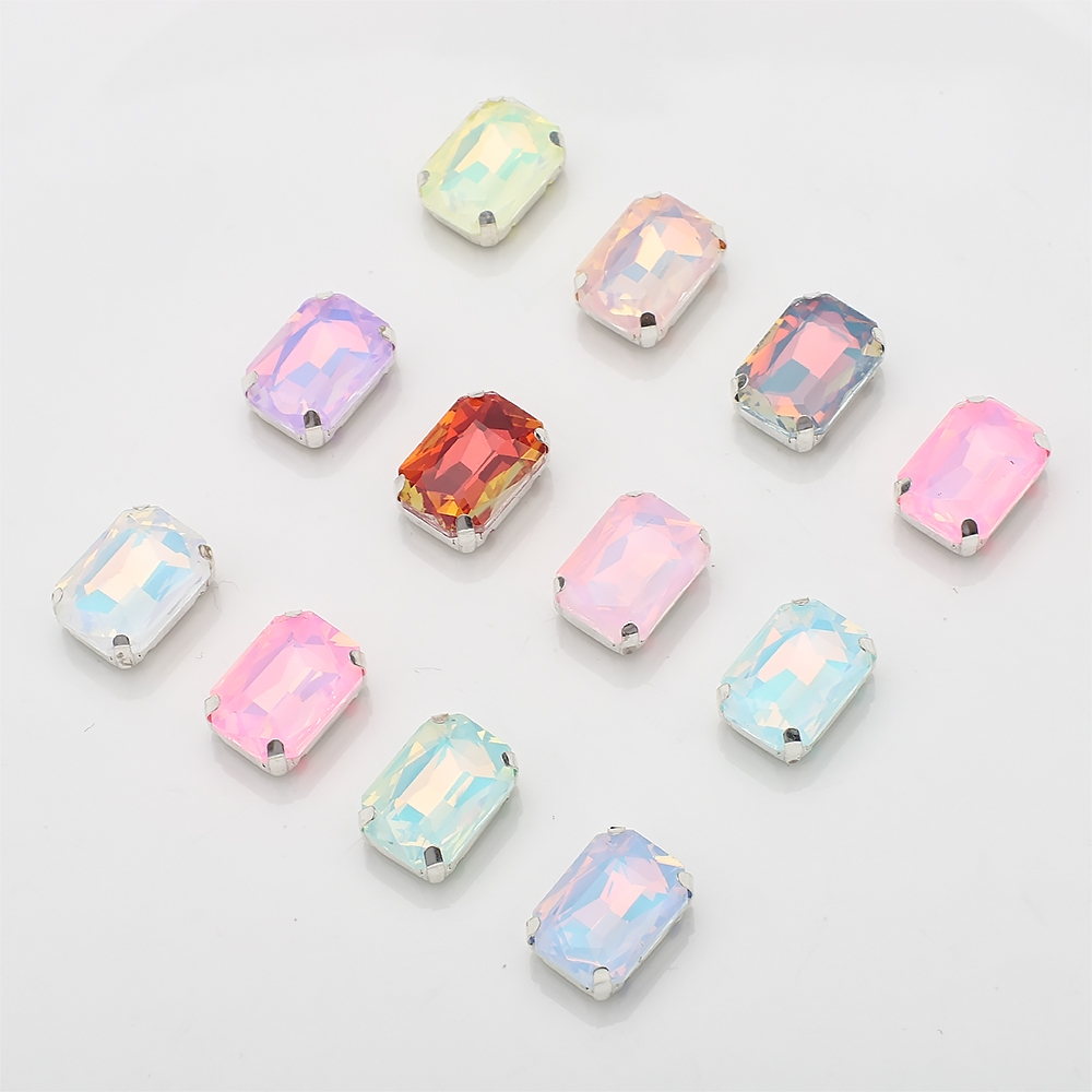 Sew On Rhinestone - 10 Stück 10 x 14 mm
