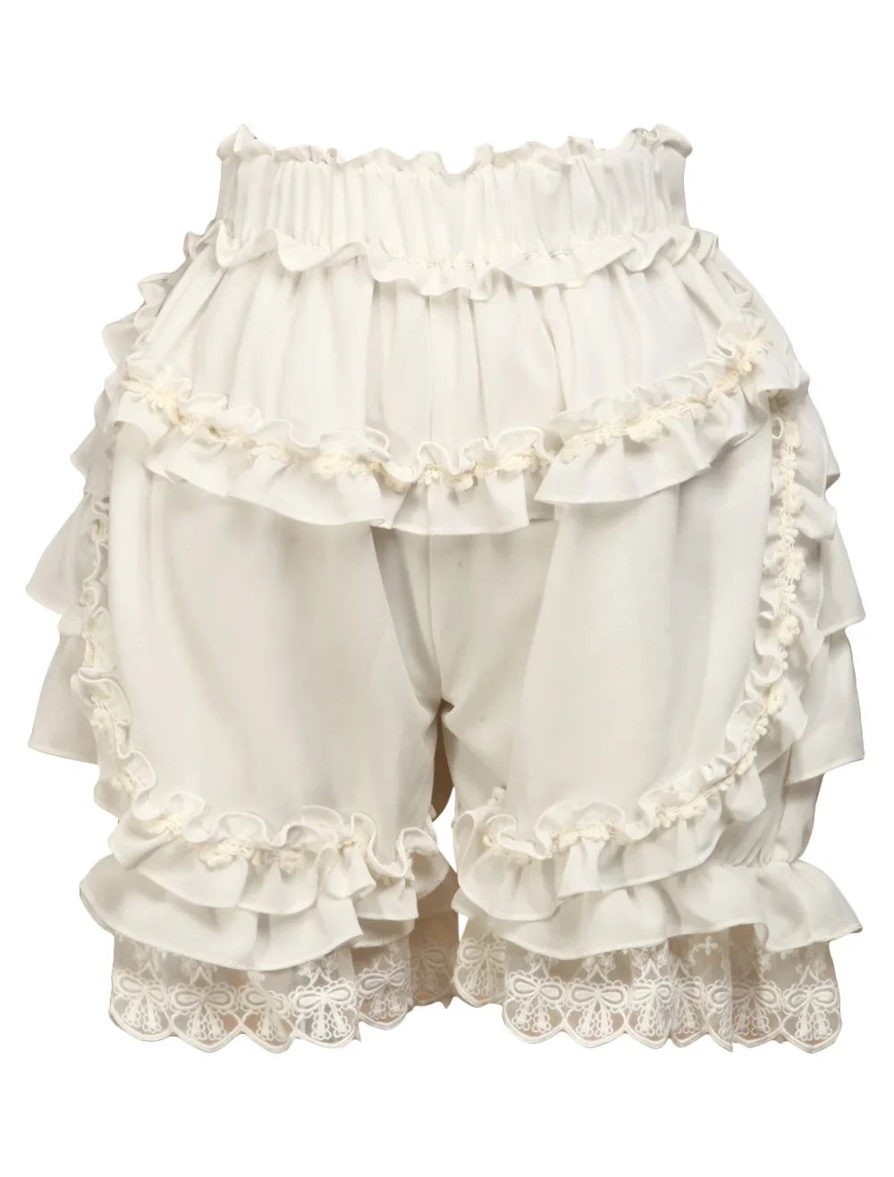 Lace Ribbon Trim - Weiße süße Loilita Bloomers Schlüpfer Spitzen