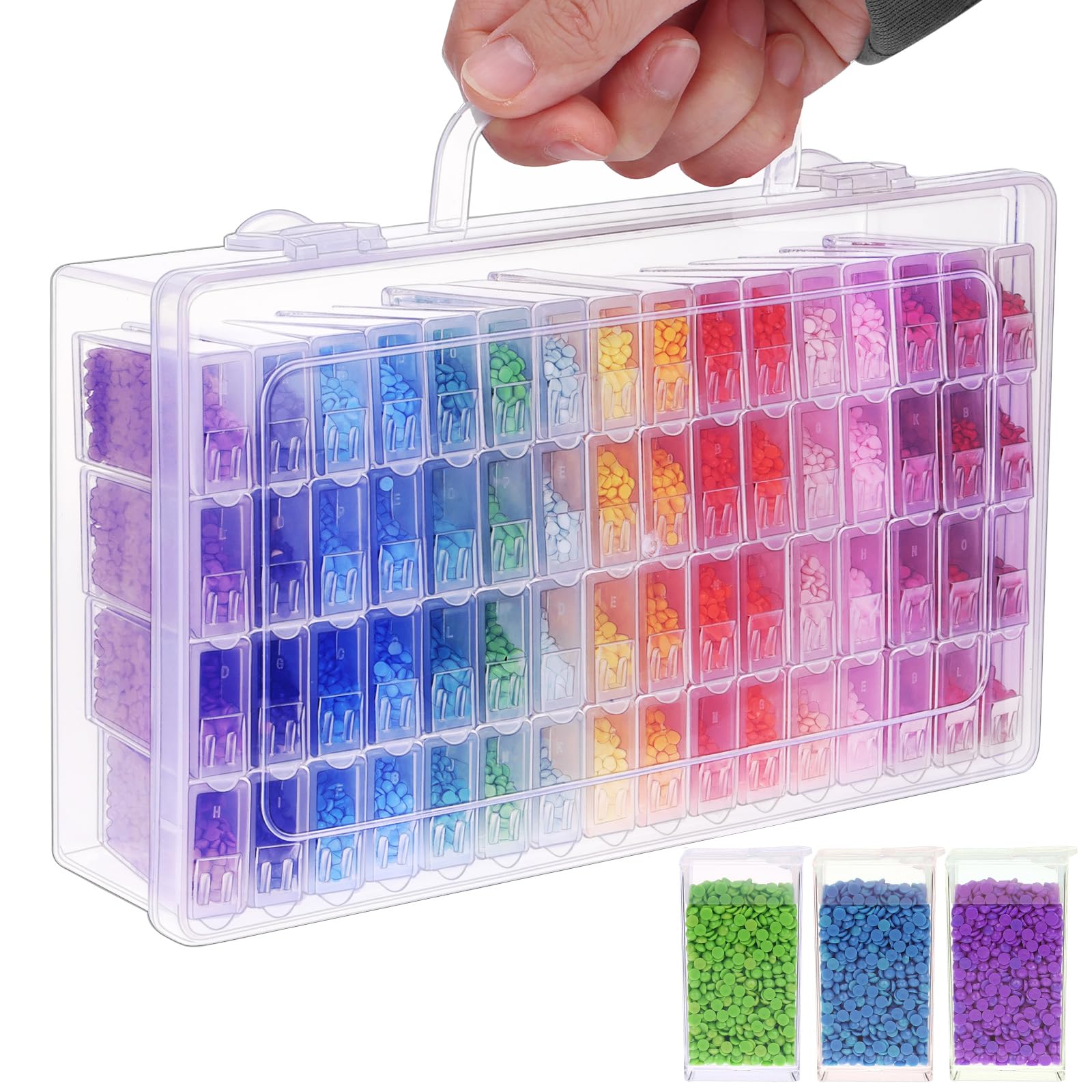 Craft Embellishment Storage - 1/2/3/4er-Pack 64-Fächer Diamant-Malerei Aufbewahrungsbox Behälter für