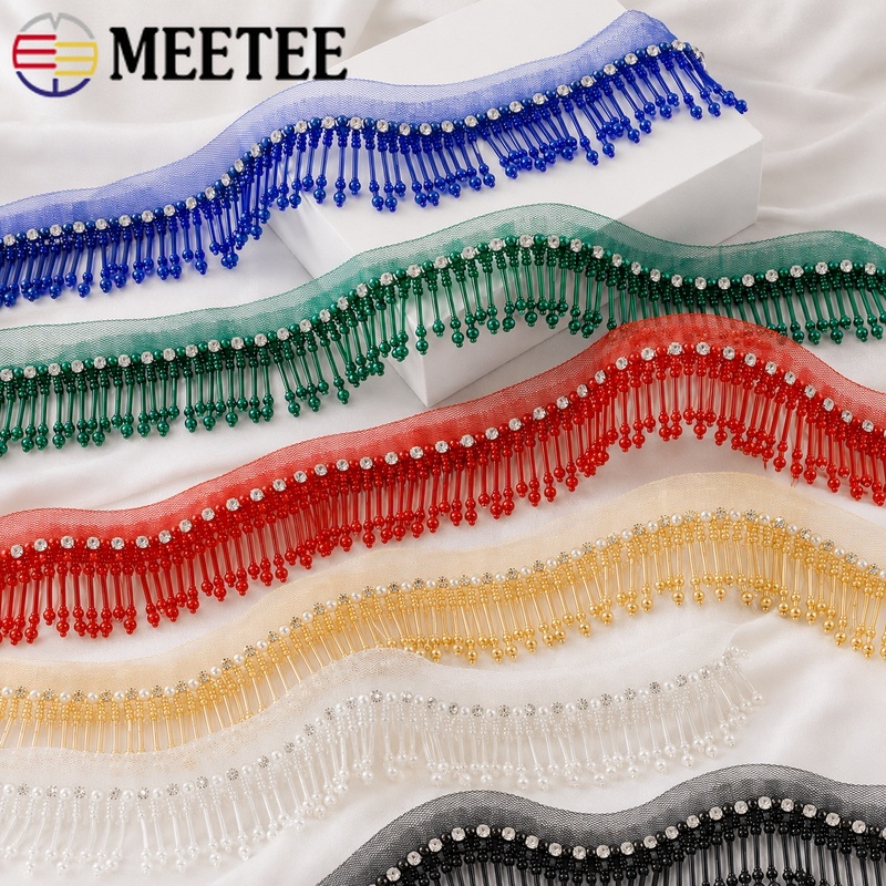 Fringe Ribbon Sewing - 1 Yard 5 cm Perlenbesetzte Spitzenborte