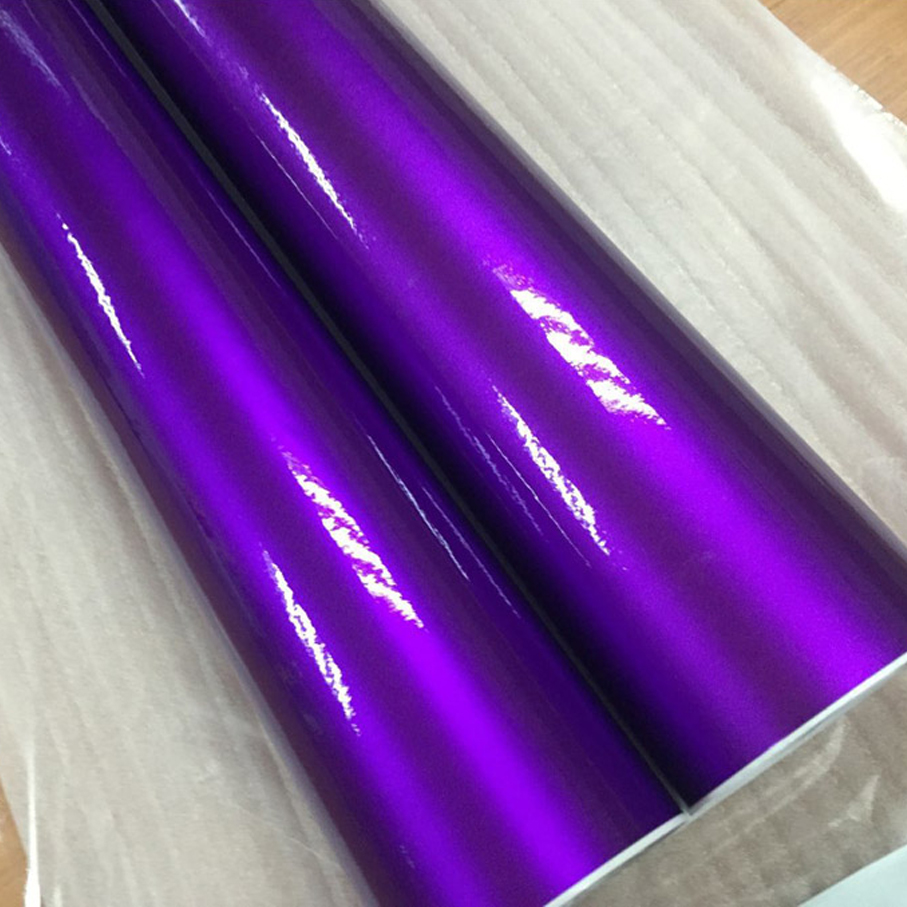 Glitter Vinyl Roll - Hochwertige, glänzende, bonbonviolette Vinyl-Autofolie aus Metall