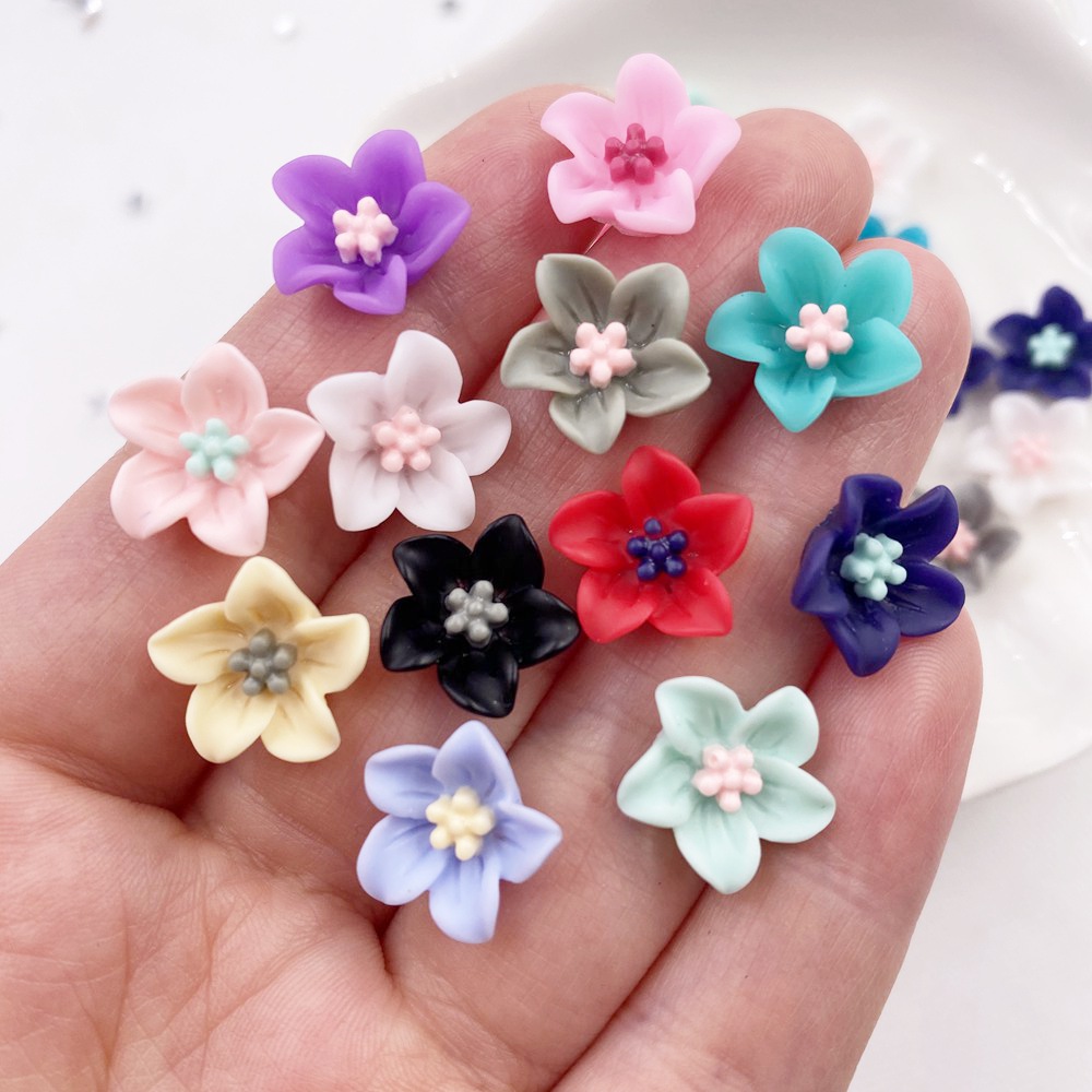 Embellishments For Scrapbooking - 50 Stück Harz 13 mm bunte