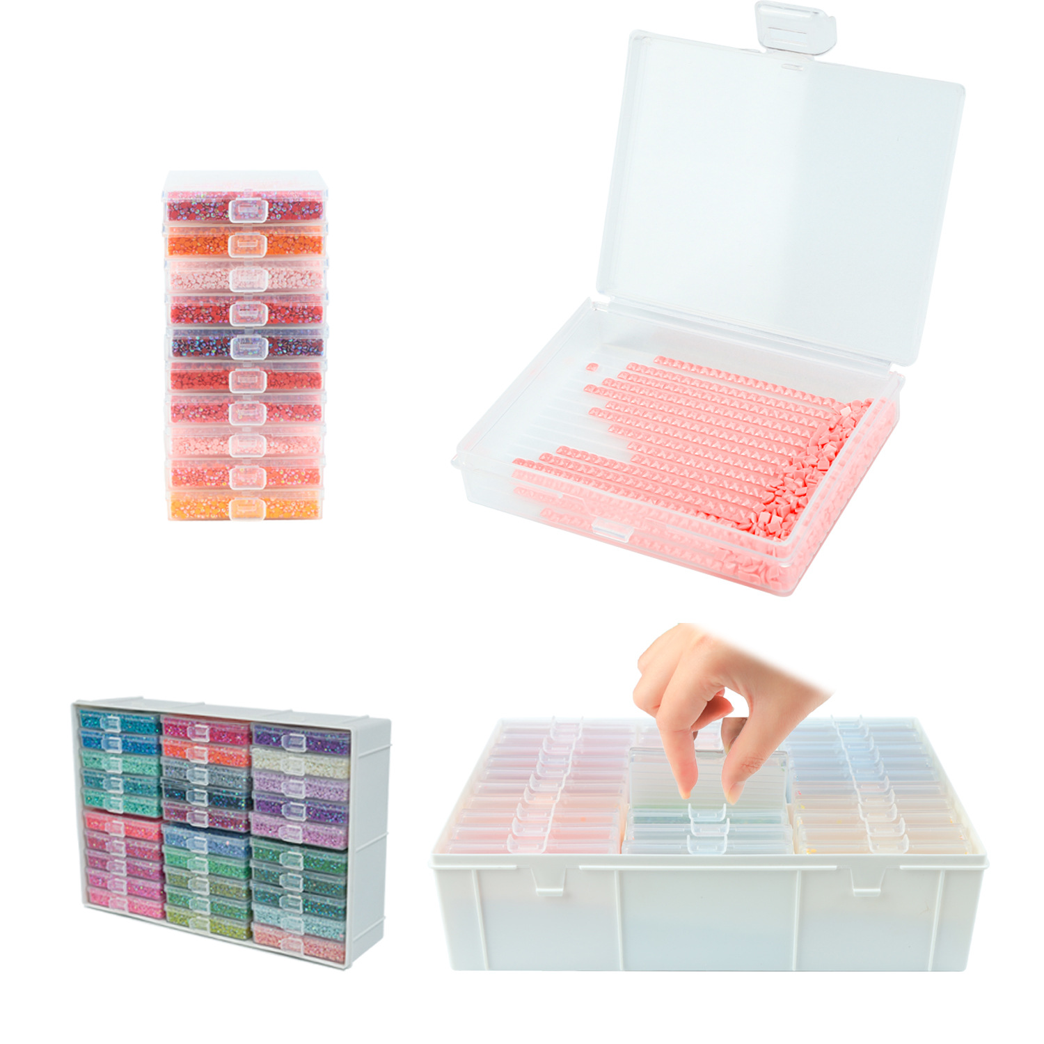 Craft Embellishment Storage - Diamond Painting Kunst-Set mit 60 Aufbewahrungsboxen