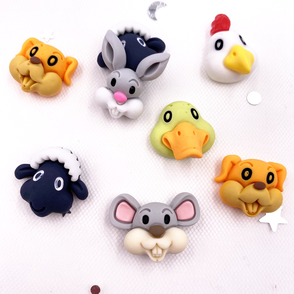 Embellishments For Scrapbooking - Harz 3D Bunte Niedliche Kaninchen Schafe