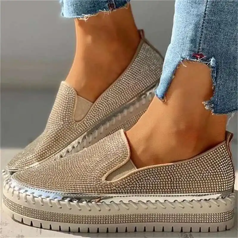Sew On Rhinestone - Frauen Wohnungen Strass Bling Nähen Plattform