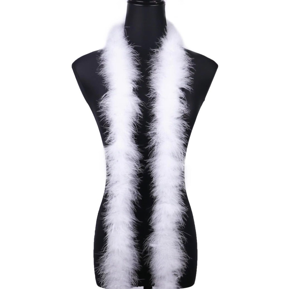 Feather Trim Marabou - 2 Meter Marabou-Feder-Boa-Manschettenstreifen, Kunstpelz, flauschiger Rand,