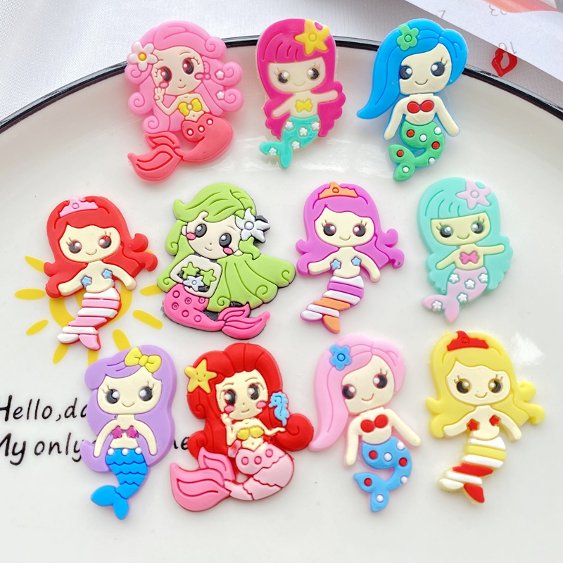 Embellishment Glue Craft - 10 stücke neue niedliche Cartoon Meerjungfrau