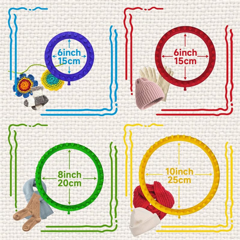Pom Pom Maker Tool - 【ALLOWANCE】DIY-Werkzeug für Mützen und Schals, Strickrahmen-Set