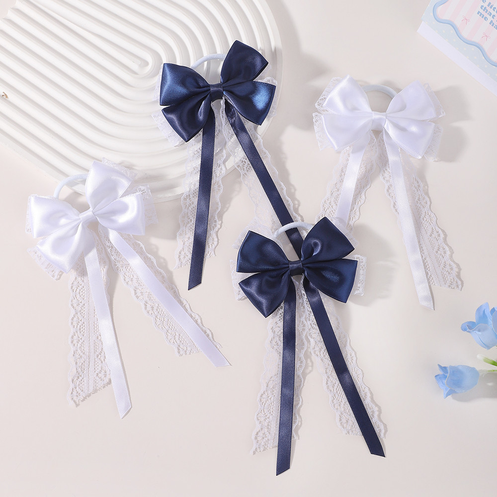 Lace Ribbon Trim - 2 Stück Klassische Schleifenbänder Haarbänder Spitzenbesatz