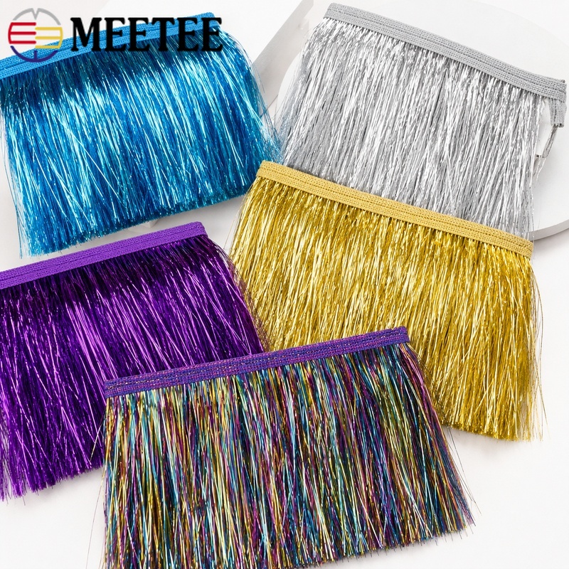 Fringe Ribbon Sewing - 5/10M 10/15/20cm Pailletten-Quastenborte aus Polyester-Spitzenband für
