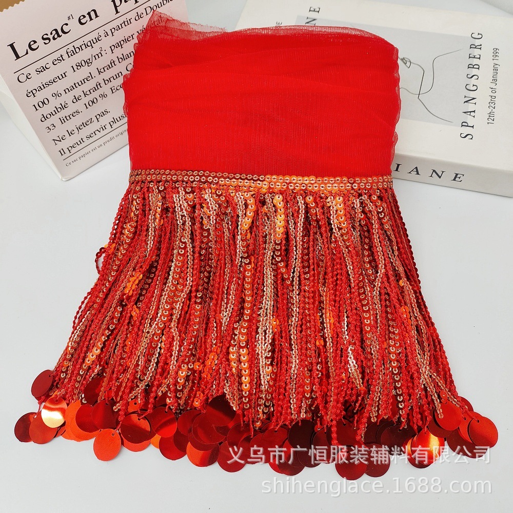 10 Yards Pailletten-Quasten-Sp – Fringe Ribbon Sewing Bewertung und Preis