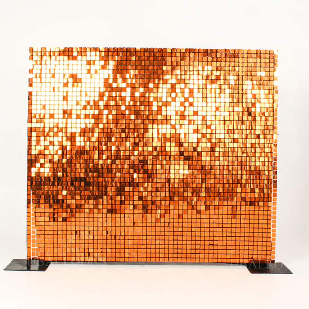 Hellorange schimmernde Wand-Hi – Sequin Fabric Panel Bewertung und Preis