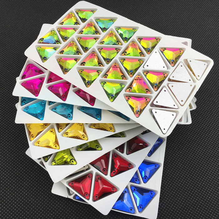 Glas Kristall Dreieck Nähen Au – Sew On Rhinestone Bewertung und Preis