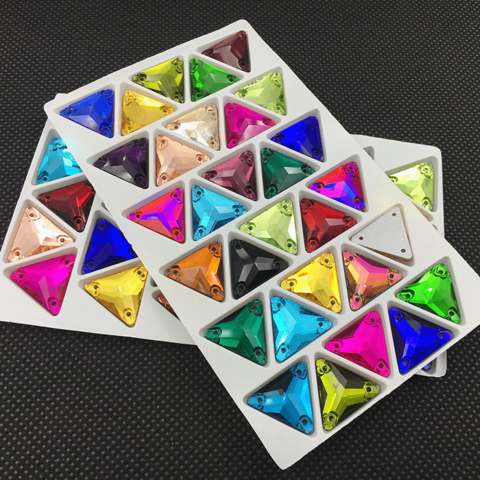 Glas Kristall Dreieck Nähen Au – Sew On Rhinestone Bewertung und Preis