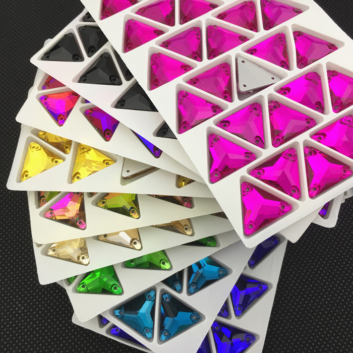 Glas Kristall Dreieck Nähen Au – Sew On Rhinestone Bewertung und Preis
